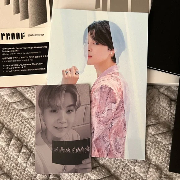 Official BTS Proof Album - Jimin post card & Yoongi photocard - Picture 2 of 5